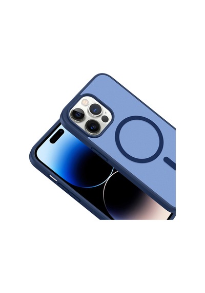 İphone 13 Pro Kılıf Magsafe Kamera Korumalı Mat Parmak İzi Tutmayan Grlpro Lacivert