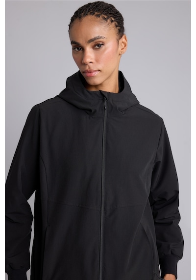 Defacto Regular Fit Rüzgar Geçirmez Su İtici Kapüşonlu Fermuarlı Cepli Polar Astarlı Mont H0672ax26wnbk81 Siyah-bk81