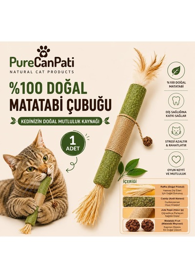 Lexroo Matatabi & Catnip Kedi Oyuncağı Doğal Kedi Oyuncağı & Diş Kaşıyıcı