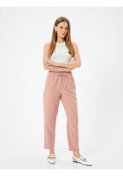 Koton Havuç Pantolon Beli Bağcıklı Modal Karışımlı Rose 4sak40013pw Pembe