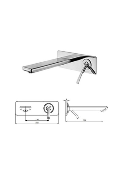Eca Novita Ankastre Gömme Lavabo Bataryası Set 102167614H-K+102166603H