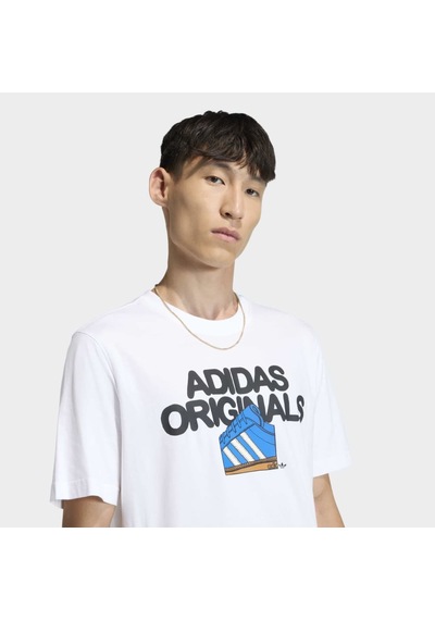Adidas Kt0488 Gfx T Erkek Tişört Beyaz