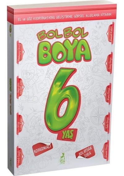Bol Bol Boya 6 Yaş - Boyama Kitabı- Ren Kitap