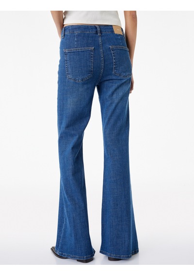 Koton Dar Kesim Cep Detaylı Düğmeli İspanyol Paça Denim Pantolon - Flare Jeans Orta İndigo 6sal40154md İndigo Koton Dar Kesim Cep Detaylı Düğmeli İspanyol Paça Denim Pantolon - Flare Jeans Orta İndigo 6sal40154md İndigo