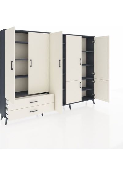 Arges Dolap 12 Raflı 2 Çekmeceli 7 Kapaklı 220x30x163 Antrasit-aytaşı Aytası - Antrasıt Arges Dolap 12 Raflı 2 Çekmeceli 7 Kapaklı 220x30x163 Antrasit-aytaşı Aytası - Antrasıt