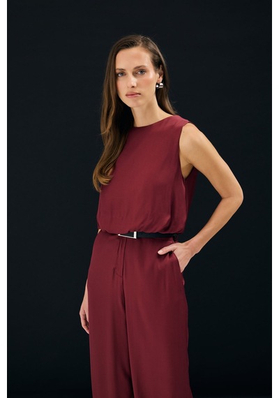 Sateen Colin Bluz - Bordo-137316