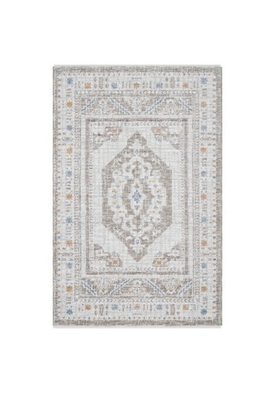Cool Halı Belina Krem Vizon Salon Halısı Otantik Eskitme Desen Göbek Vintage Bukle Oturma Odası Halı