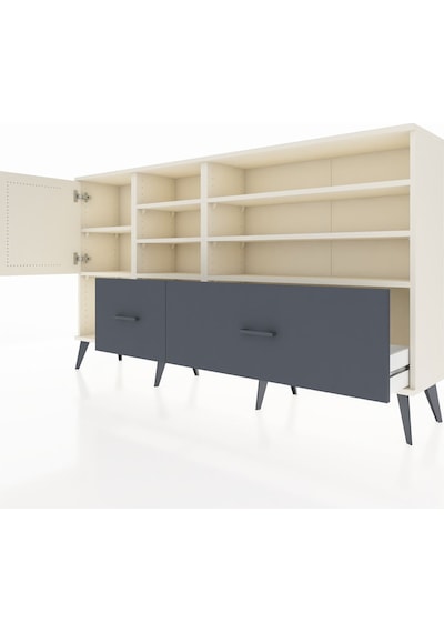 Arges Konsol 8 Raflı 2 Çekmeceli Tek Kapaklı 176x30x99 Aytaşı-aytaşı/antrasit Aytası/antrasıt - Aytası Arges Konsol 8 Raflı 2 Çekmeceli Tek Kapaklı 176x30x99 Aytaşı-aytaşı/antrasit Aytası/antrasıt - Aytası