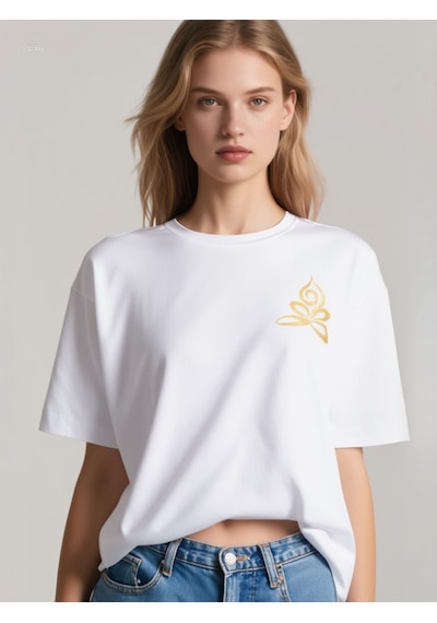 Ogc Lotus Oversize Unisex T-shirt Beyaz