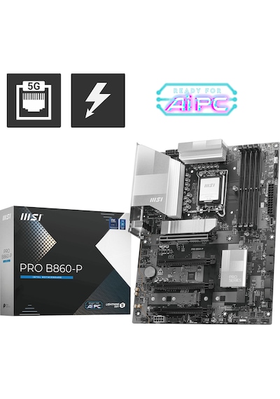 MSI PRO B860-P 8800MHz (OC) DDR5 Soket LGA1851 M.2 HDMI DP ATX Anakart