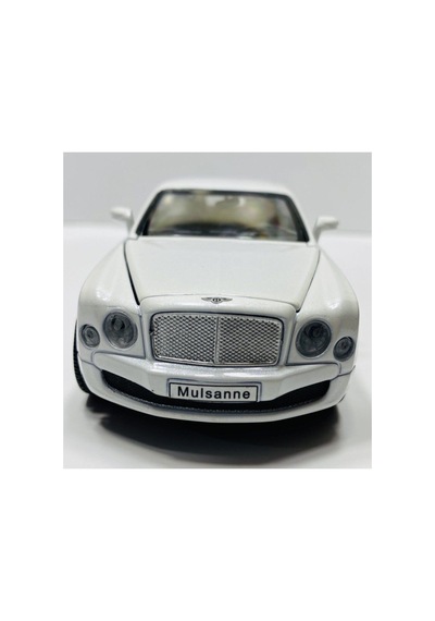 Bentley Mulsanne 1:32 Ölçek Metal Araba Kapılar Kaput Bagaj Açılır Lisanslı Model Işıklı Sesli Beyaz Beyaz