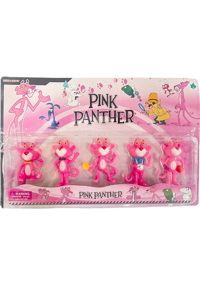 Pembe Panter Pink Panther Oyuncak Karakter Figür Seti 5li