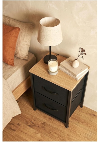 2 Raflı Metal Komodin Yan Sehpa Çok Amaçlı Dolap Organizer Mdf Tabanlı Kumaş Çekmece Çok Renkli 2 Raflı Metal Komodin Yan Sehpa Çok Amaçlı Dolap Organizer Mdf Tabanlı Kumaş Çekmece Çok Renkli