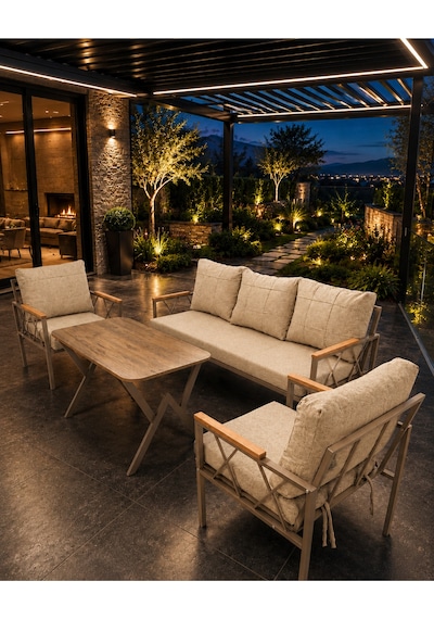 Miray Cappuccino Metal 311 Masalı Bej Balkon Bahçe Oturma Grubu Minderli Metal Bahçe Mobilyası Takımı Miray Cappuccino Metal 311 Masalı Bej Balkon Bahçe Oturma Grubu Minderli Metal Bahçe Mobilyası Takımı