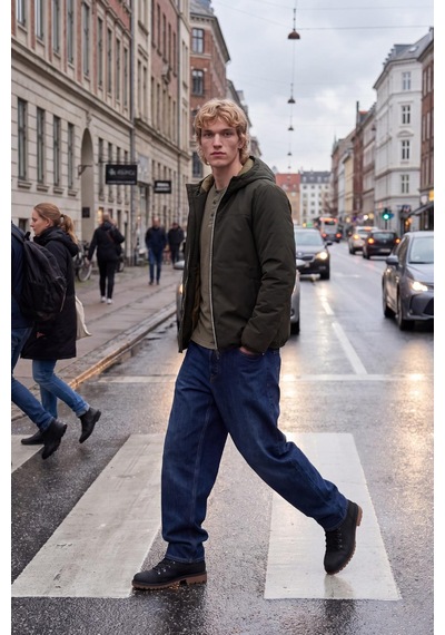Jack & Jones Jjebrooklyn Erkek Çift Taraflı Ceket Günlük Rahat Haki