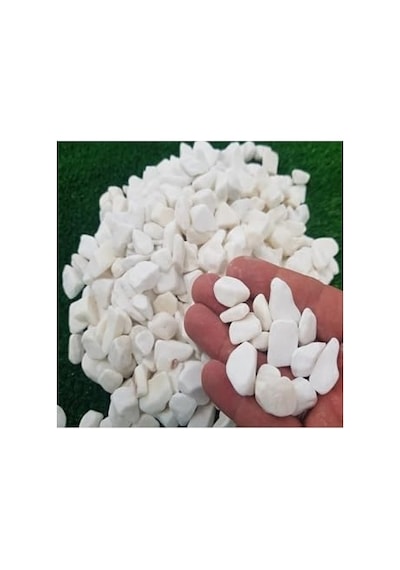 Tr Beyaz Dolomit Taş 25 Kg 1,5-2 Cm Dere Çakıl Taşı Bahçe Süs Saksı Teraryum Akvaryum