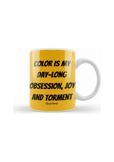 Claude Monet Quotes Gifts Vintage Retro Rainbow Style Kupa Bardak Porselen Karışık