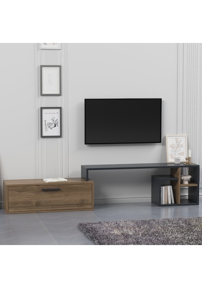 Lagomood Karamael Tv Standı Antrasit Ceviz