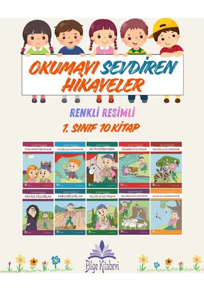 1. Sınıf Okumayı Sevdiren Renkli Resimli Hikayeler 7 - 10 Kitap