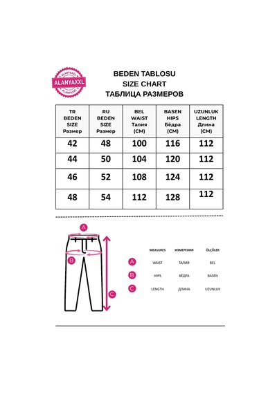 Büyük Beden Bol Kesim Paçası Desenli Taş Detayli Denim Kadın Pantolon Mavi