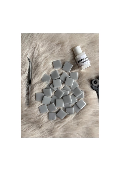 Sanatsal Mozaik Gri 2,5x2,5cm Mozaik Sanatı Malzeme 100gr