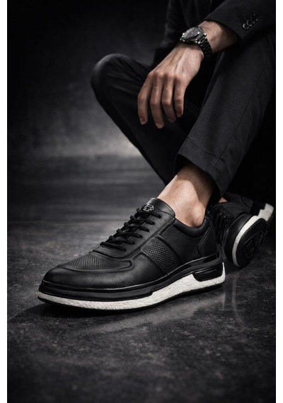 Prestige Walk Erkek Siyah Hakiki Deri Lüks Tasarım Rahat Taban Klasik Casual Sneaker Ayakkabı Prestige Walk Erkek Siyah Hakiki Deri Lüks Tasarım Rahat Taban Klasik Casual Sneaker Ayakkabı