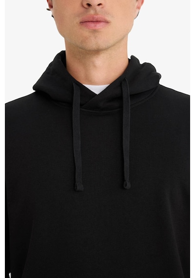Defacto Regular Fit Kapüşonlu Basic Düz Sweatshirt X8283az25aubk81 Siyah
