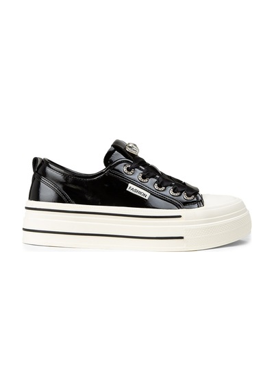 Deery Kadın Siyah Rugan Sneaker Ayakkabı - K0524zsyhc01 Siyah