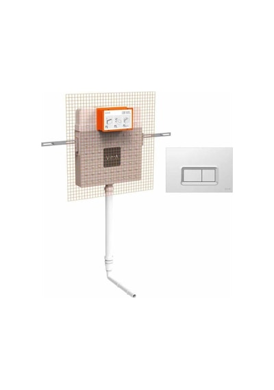 Creavit Omega Çevre Yıkamalı Hela Taşı + VitrA Gömme Rezervuar Set