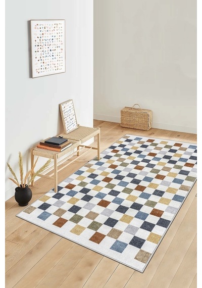 West Home Dijital Baskı Yıkanabilir Kaymaz Taban Mutfak Halısı Salon Halısı Ve Yolluk Wh 538 Multy