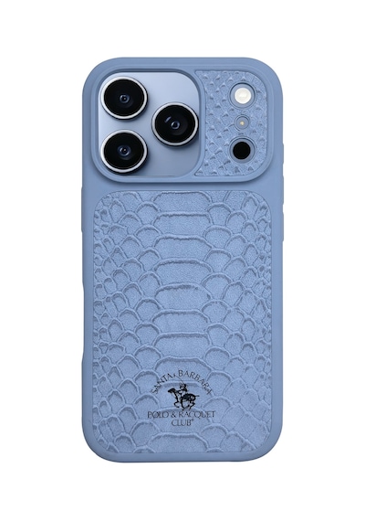 Sbprc İphone 18 Pro Max / 17 Pro Max Kılıf Pu Deri Timsah Tasarım M-safe Business Knight Kapak Mavi