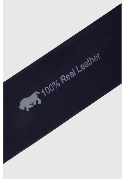 Rizzup Lacivert Hakiki Deri Spor Erkek Kemer 3,5 Cm Genişlik, Şık Ve Dayanıklı 2502634