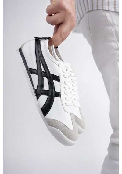 Etayger Erkek Sneakers Ayakkabı Siyah / Beyaz Beyaz