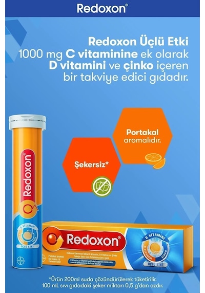 Redoxon Üçlü Etki 4 x 15 Efervesan Tablet