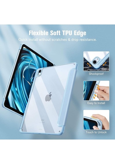 Apple Uyumlu iPad, Air 11inç M2 2024 Kılıf Grafiti Şeffaf Kalem Bölmeli A2902 A2903 A2904
