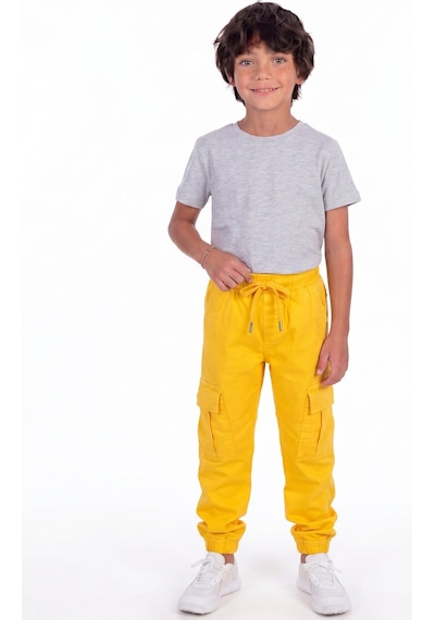 Onloox Erkek Sarı Erkek Çocuk Sarı Pamuklu Denim Paçası Lastikli Regular Kesim Beli Bağcıklı Pantolon 3-7 Yaş Onloox Erkek Sarı Erkek Çocuk Sarı Pamuklu Denim Paçası Lastikli Regular Kesim Beli Bağcıklı Pantolon 3-7 Yaş