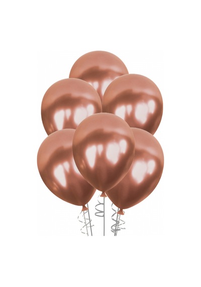 Balon Lateks Metalik Rose Gold 12'Li