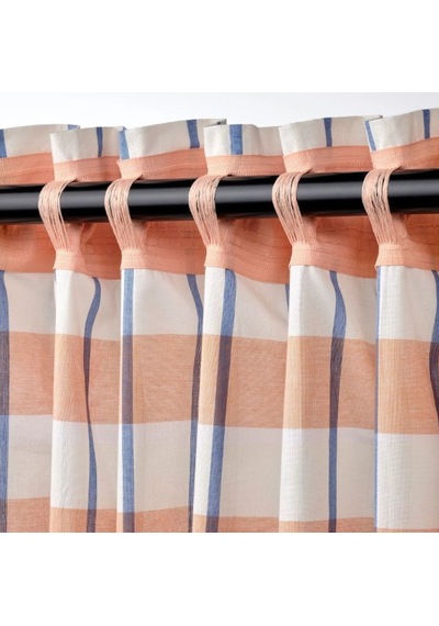 Ikea Glanshagtorn Tül Perde 300x300 Cm Beyaz-turuncu-mavi Çok Renkli