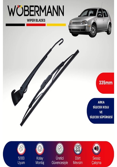 Wöbermann Vw Golf 4 Fıskiyeli 1997-2005 Arka Silecek Kolu Ve Süpürgesi Komple