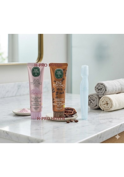 Eyüp Sabri Tuncer İngiliz Karbonatlı Ve Kakaolu Diş Macunları 90 Ml X 2 Adet,h-pro Hijyen Beyazlatma