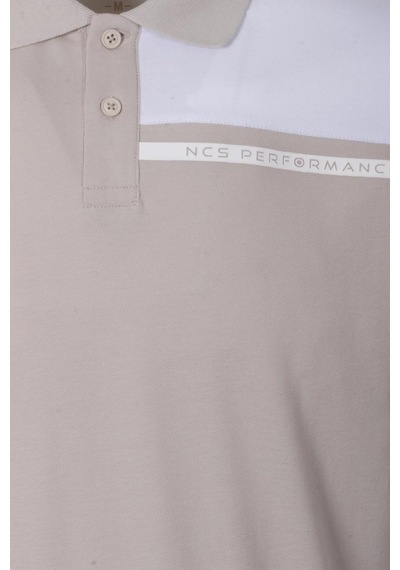 Erkek Polo Yaka Tişört Bej Slim Fit Ribanalı Kol T-shirt Ncs Jeans 1164-bej Bej