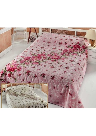 Sarar Çift Kişilik Battaniye-vals Pembe Pembe