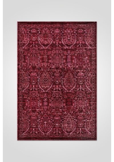Arkaik Halı Koleksiyonu Zamansız Dokulu Desen, Tozumaz, Kolay Temizlik, İnce Form Bordo