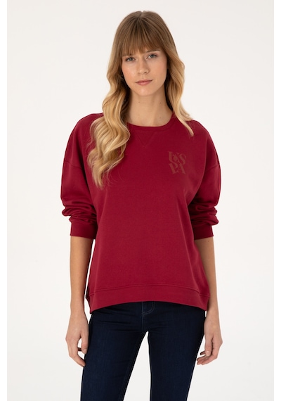 U.s. Polo Assn. Kadın Sweatshirt 50307787-vr104 Koyu Frambuaz/dark Raspberry