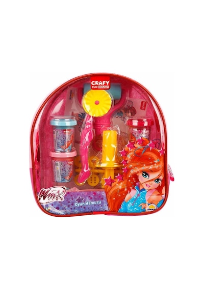 Crafy Winx Sırt Çantalı Oyun Hamuru Seti 200 Gr. 18 Parça Çok  Renkli