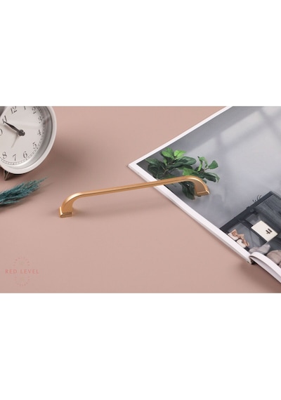 Defne 160 Mm Mat Altın Modern Kulp Modelleri Lüks Country Mutfak Dolap Çekmece Mobilya Kulbu Altın