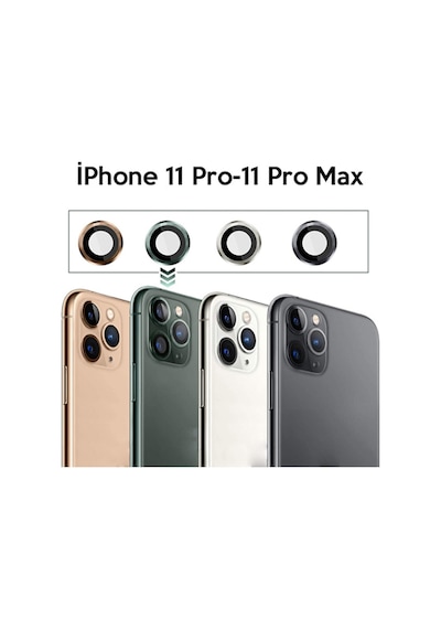 Ally Apple Uyumlu   iPhone 11 Pro-11 Pro Max Kamera Lens Koruyucu Aluminium 3 A