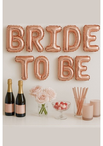 Beysüs Bride To Be Folyo Balon Rose Gold Bekarlığa Veda Partisi Rose Gold