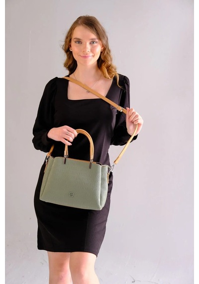 Just Polo Kadın Çantası 440113mh Yeşil - Taba