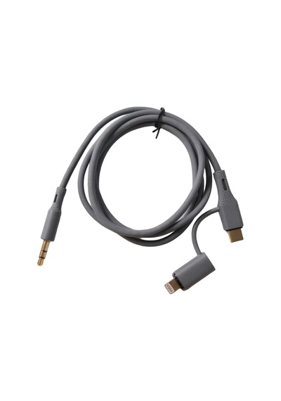 2'si 1 Arada Type-c Ve Lightning To 3.5mm Aux Ses Kablosu - Ios Android Uyumlu Oto Ses Aktarım Adaptörü-al5815